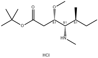 (3S,4S,5S)-3-甲氧基-5-甲基-4-(甲基氨基)庚酸叔丁酯盐酸盐 结构式