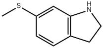 6-(甲硫基)吲哚啉 结构式