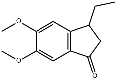 3-Ethyl-5,6-dimethoxy-2,3-dihydro-1H-inden-1-one 结构式