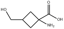 1-AMINO-3-(HYDROXYMETHYL)CYCLOBUTANE-1-CARBOXYLICACID 结构式