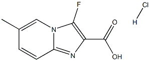 3-氟-6-甲基咪唑并[1,2-A]吡啶-2-羧酸盐酸盐 结构式