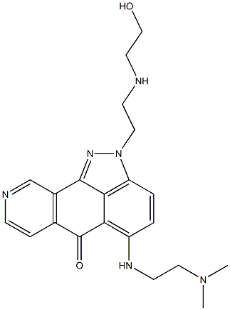 Indazolo[4,3-gh]isoquinolin-6(2H)-one,5-[[2-(dimethylamino)ethyl]amino]-2-[2-[(2-hydroxyethyl)amino]ethyl]- 结构式