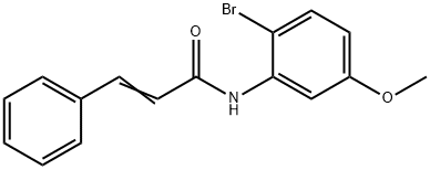 N-(2-溴-5-甲氧基苯基)肉桂酰胺 结构式