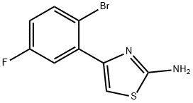 4-(2-bromo-5-fluorophenyl)-1,3-thiazol-2-amine 结构式