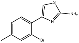 4-(2-bromo-4-methylphenyl)-1,3-thiazol-2-amine 结构式