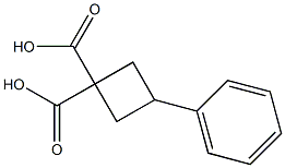 1,1-Cyclobutanedicarboxylicacid, 3-phenyl- 结构式