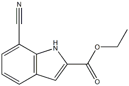 7-氰基吲哚-2-甲酸乙酯 结构式