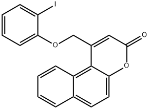 1-(2-iodophenoxymethyl)benzo[f]chromen-3-one 结构式