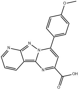 8-(4-Methoxy-phenyl)-1,5,8a,9-tetraaza-fluorene-6-carboxylic acid 结构式