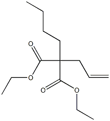 Propanedioic acid,2-butyl-2-(2-propen-1-yl)-, 1,3-diethyl ester 结构式