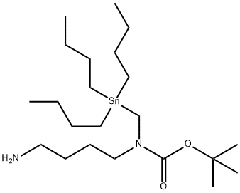 Carbamic acid, N-(4-aminobutyl)-N-[(tributylstannyl)methyl]-, 1,1-dimethylethyl ester 结构式