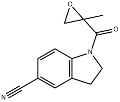 1-(2-methyloxirane-2-carbonyl)indoline-5-carbonitrile 结构式