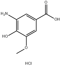 3-AMINO-4-HYDROXY-5-METHOXYBENZOIC ACID HCL 结构式