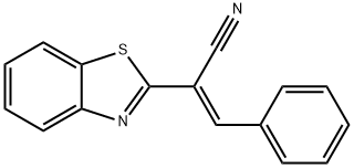 (E)-2-(benzo[d]thiazol-2-yl)-3-phenylacrylonitrile 结构式