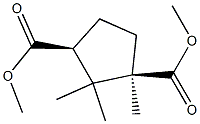 1,3-Cyclopentanedicarboxylicacid, 1,2,2-trimethyl-, dimethyl ester, (1R,3S)- (9CI) 结构式