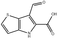 6-甲酰基-4H-噻吩并[3,2-B]吡咯-5-羧酸 结构式