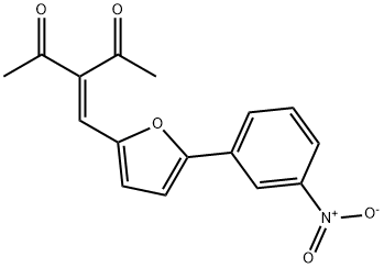 3-[[5-(3-nitrophenyl)furan-2-yl]methylidene]pentane-2,4-dione 结构式