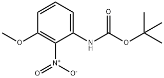 (3-甲氧基-2-硝基苯基)氨基甲酸叔丁酯 结构式
