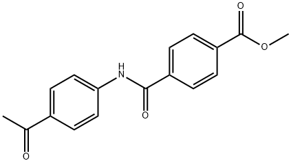 methyl 4-((4-acetylphenyl)carbamoyl)benzoate 结构式