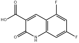 5,7-二氟-1,2-二氢-2-氧代-3-喹啉甲酸 结构式