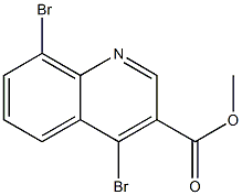 3-Quinolinecarboxylic acid,4,8-dibromo-,methyl ester 结构式