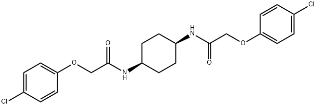 N,N'-(cis-Cyclohexane-1,4-diyl)bis(2-(4-chlorophenoxy)acetamide) 结构式