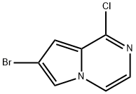 7-溴-1-氯吡咯并[1,2-A]吡嗪 结构式