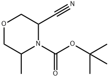 tert-butyl 3-cyano-5-methylmorpholine-4-carboxylate 结构式