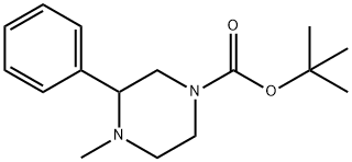 4-methyl-3-phenyl-piperazine-1-carboxylic acid tert-butyl ester 结构式
