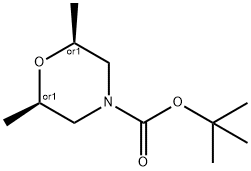 (2R,6S)-2,6-二甲基吗啉-4-甲酸叔丁酯 结构式