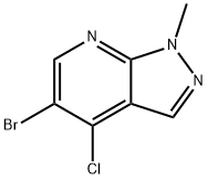 5-Bromo-4-chloro-1-methyl-1H-pyrazolo[3,4-b]pyridine 结构式