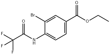 Ethyl 3-bromo-4-(2,2,2-trifluoroacetamido)benzoate 结构式