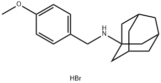 N-(4-甲氧基苄基)金刚烷-1-胺氢溴酸盐 结构式