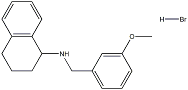 N-(3-methoxybenzyl)-1,2,3,4-tetrahydro-1-naphthalenamine hydrobromide 结构式