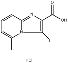 3-氟-5-甲基咪唑并[1,2-A]吡啶-2-羧酸盐酸盐 结构式