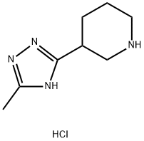 3-(5-甲基-1H-1,2,4-三唑-3-基)哌啶二盐酸盐 结构式