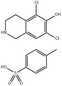 5,7-二氯-1,2,3,4-四氢异喹啉-6-醇,4-甲基苯磺酸盐 结构式