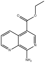 ETHYL 8-AMINO-1,7-NAPHTHYRIDINE-5-CARBOXYLATE 结构式