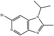 6-溴-1-异丙基-2-甲基-1H-咪唑并[4,5-C]吡啶 结构式