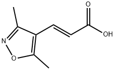 (2E)-3-(dimethyl-1,2-oxazol-4-yl)prop-2-enoic acid 结构式