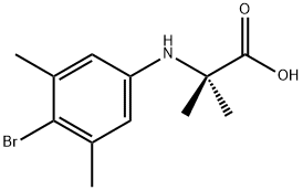 2-((4-溴-3,5-二甲基苯基)氨基)-2-甲基丙酸 结构式