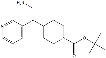 tert-butyl 4-(2-amino-1-(pyridin-3-yl)ethyl)piperidine-1-carboxylate 结构式