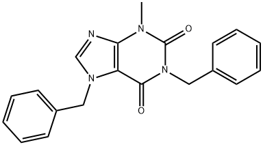 化合物 1,7-DIBENZYL-3-METHYLXANTHINE 结构式