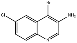 6-氯-3-氨基-4-溴喹啉 结构式