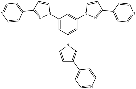 1,3,5-三[3-(4-吡啶基)-1H-吡唑-1-基]苯 结构式