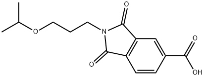 2-(3-异丙氧基丙基)-1,3-二氧代异二氢吲哚-5-羧酸 结构式