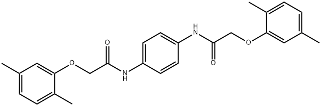 N,N'-1,4-phenylenebis[2-(2,5-dimethylphenoxy)acetamide] 结构式