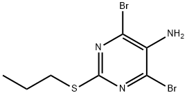 4,6-二溴-2-(丙巯基)-5-氨基嘧啶 结构式