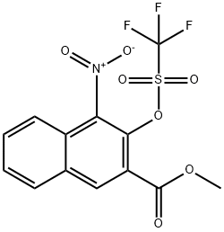 methyl 4-nitro-3-(((trifluoromethyl)sulfonyl)oxy)-2-naphthoate 结构式