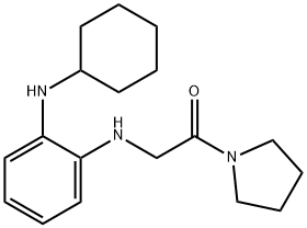 2-((2-(环己基氨基)苯基)氨基)-1-(吡咯烷-1-基)乙酮 结构式